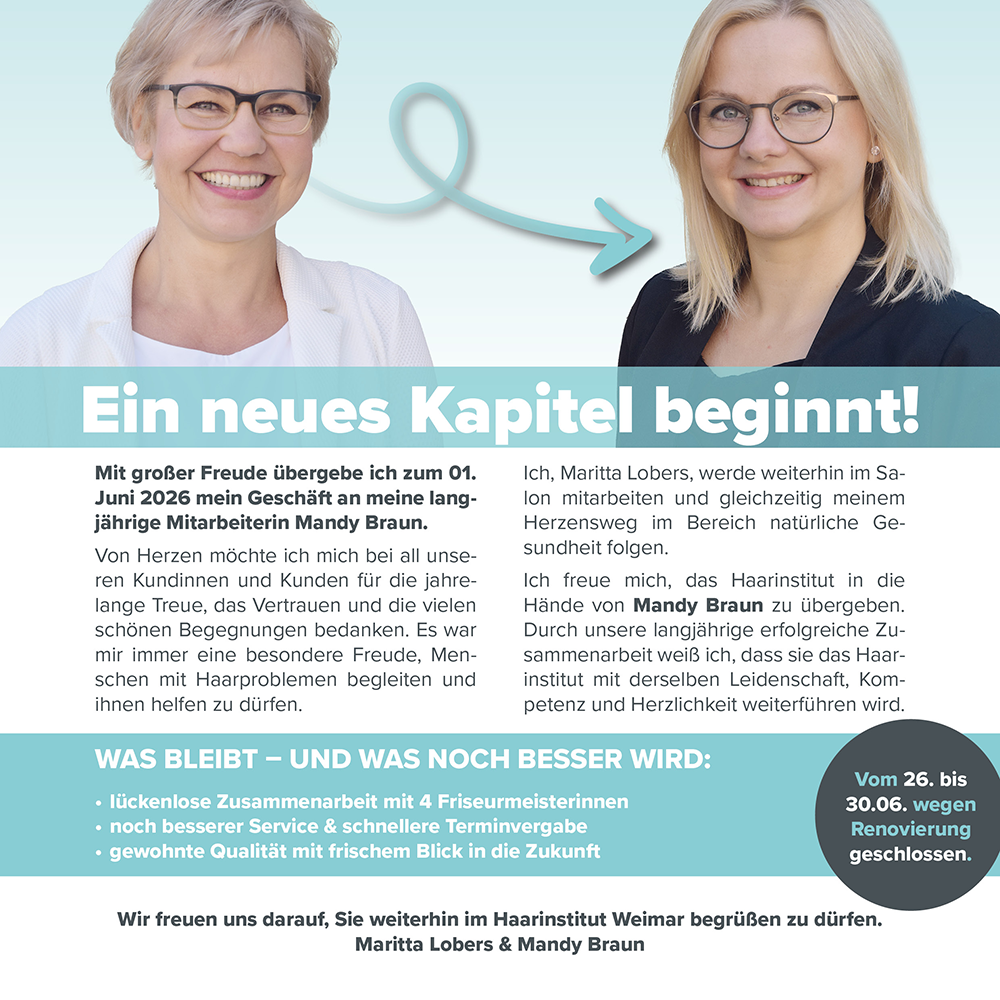 Haarinstitut Weimar - Perücken, Toupets & Zweithaar vom Experten